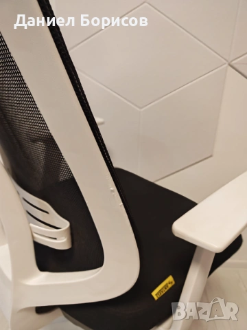 ергономичен офис стол Antares Eclipse - Бял/Черен (Меш), снимка 5 - Столове - 53214166