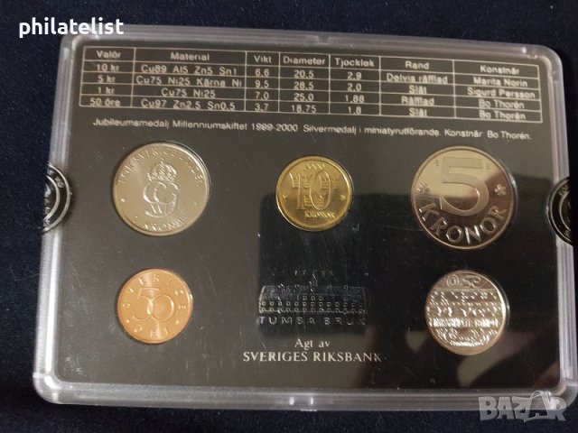 Швеция 2000 - Комплектен сет, снимка 2 - Нумизматика и бонистика - 37789660