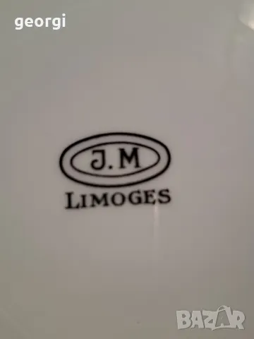 декоративна порцеланова чиния с птица и позлата Limoges 8/1, снимка 9 - Декорация за дома - 49903367