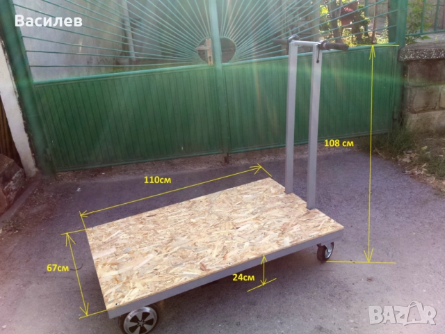 Електрическа товарна  количка (платформена), 36V Li-ion - до 200 кг., снимка 2 - Други машини и части - 51384632