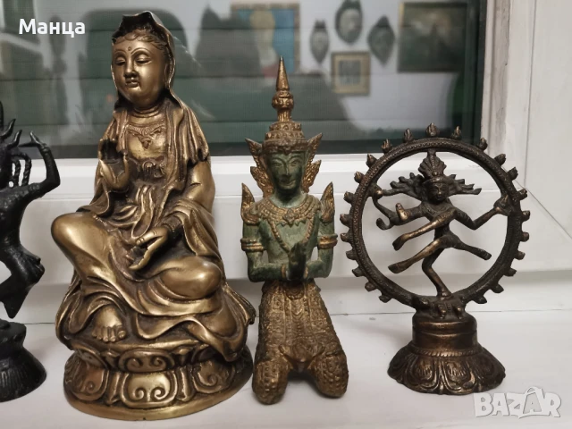 Стари бронзови фигури от Тебет Непал, снимка 3 - Антикварни и старинни предмети - 51326721