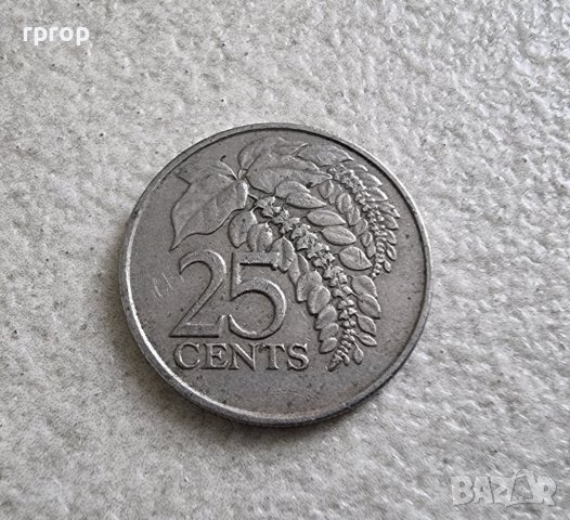 Монета. Карибски басеин. 25 цента. Тринидад и Тобаго. 1981 година , снимка 3 - Нумизматика и бонистика - 40214896
