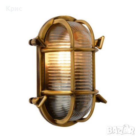 Масивна овална фасадна лампа стил 20-ти век., снимка 3 - Външни лампи - 43258822