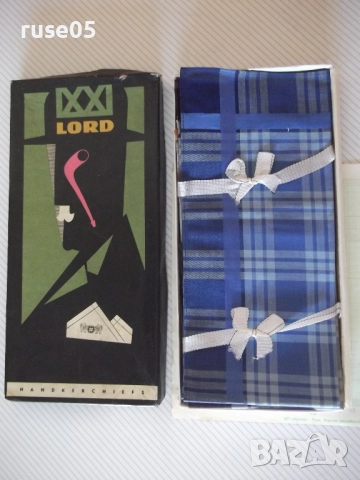 Комплект "LORD" памучни мъжки носни кърпички в кутия