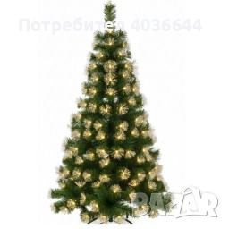 Коледна елха с вградени светлини - магията на Коледа - 150см, снимка 7 - Декорация за дома - 52469688