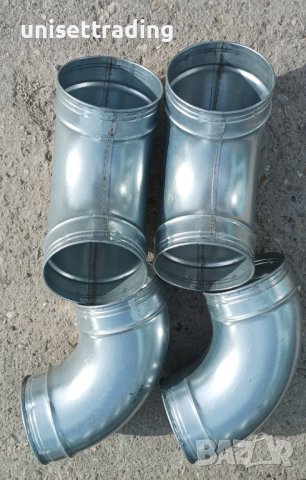 Коляно за аспирация ф125 поцинкована ламарина, снимка 6 - Други машини и части - 38027717