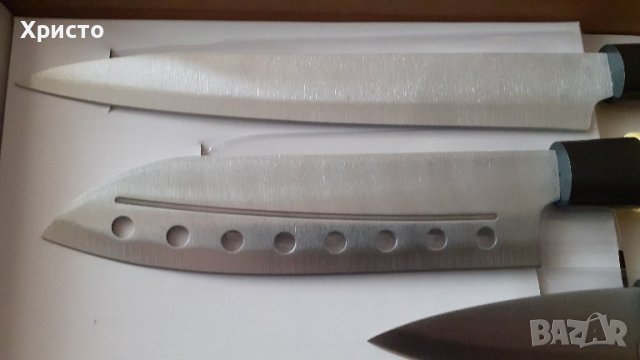 ножове готварски професионални комплект, в японски стил Таки TAKI, 3 части, снимка 7 - Прибори за хранене, готвене и сервиране - 35936506