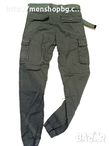 Карго панталон с колан - зелен, снимка 2 - Панталони - 51811700