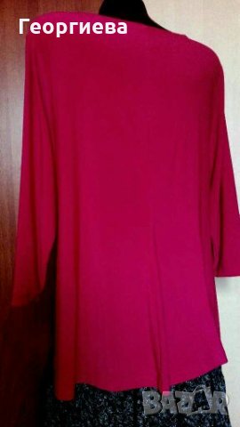 Еластична цикламена блуза 🌸XL р-р👚 арт.346🍀, снимка 2 - Блузи с дълъг ръкав и пуловери - 27968063