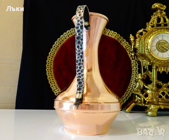  Медна кана за вино 1 литър. , снимка 3 - Антикварни и старинни предмети - 37654376