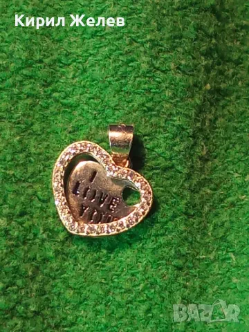 I LOVE YOU НЕЖЕН ЛЮБОВЕН СРЕБЪРЕН МЕДАЛЬОН СЪРЧИЦЕ РОДИРАНО СРЕБРО 925 с ИСКРЯЩИ ЦИРКОНИ 41302, снимка 11 - Колиета, медальони, синджири - 48952367