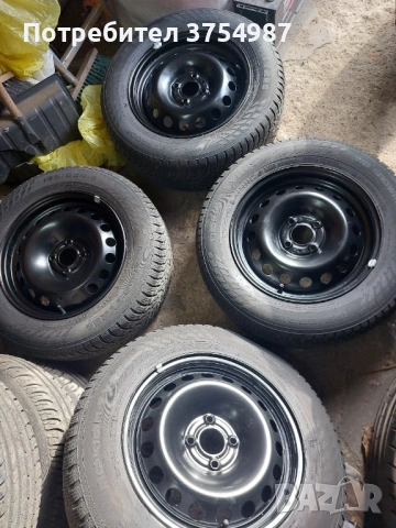 Продавам четири броя железни джанти 15 цола 4х100 - 60.1 за Рено,Дачия , снимка 2 - Гуми и джанти - 53070509