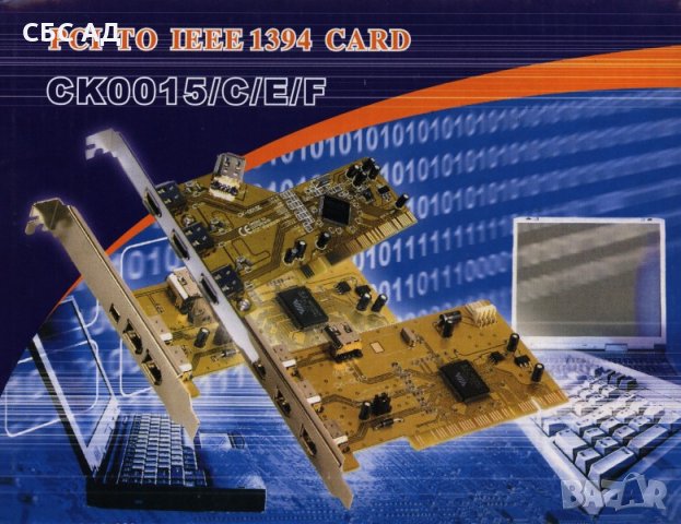 PCI Card JETION IEEE1394 CK0015C/E/F, снимка 2 - Други - 28565711