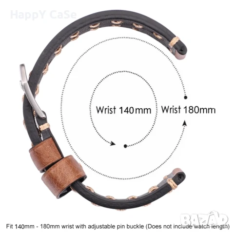 HAND MADE Кожена каишка за Huawei Watch/Samsung/Xiaomi/Garmin/Apple/Amazfit, снимка 11 - Каишки за часовници - 50047083