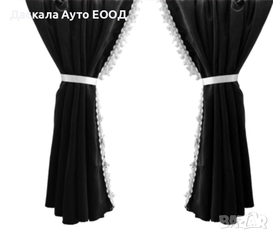  Големи завеси пердета за БУС, 190х70cm. , ЧЕРНИ