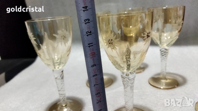 стари стъклени чаши и гарафа , снимка 3 - Антикварни и старинни предмети - 27048254