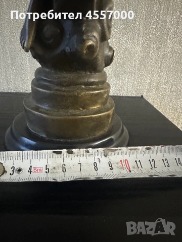 Антикварна бронзова скулптура „Арт Нуво“ – подпис Pierre Roche (30 см), снимка 3 - Антикварни и старинни предмети - 53087519