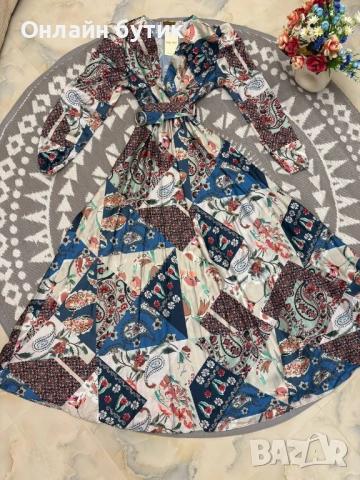 Дамска сатенена рокля , снимка 1