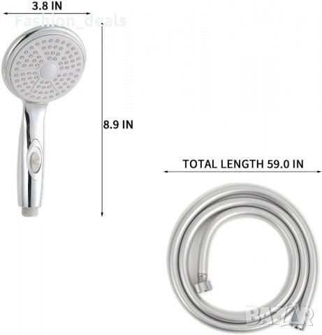 Универсална регулируема Душ глава за високо налягане с маркуч и стойка, снимка 4 - Други - 33674186
