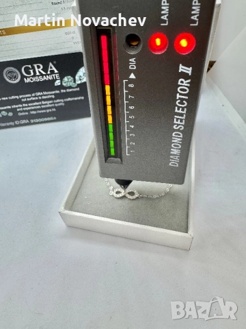 Сребърна гривна с мойсанит (Диамант) , снимка 8 - Гривни - 50704448