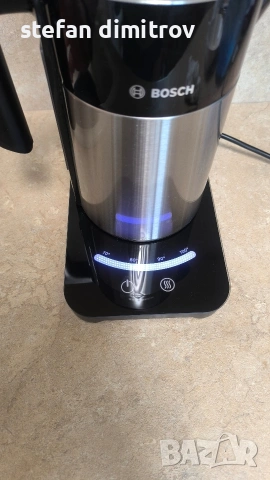 Кана Bosch TWK7203, 1,7л, черна, от неръждаема стомана, със сензорно управление, 7 проблем