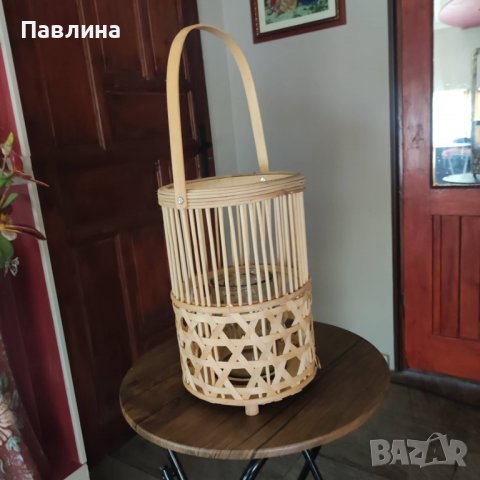 Свещници от ратан, снимка 3 - Други - 37206029