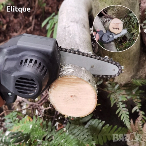 15см - Ръчен електрически верижен трион от закалена стомана с Две батерии !