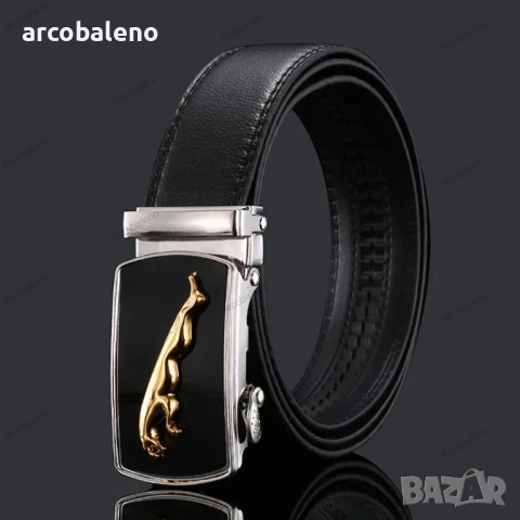 Мъжки кожени колани от изкуствена кожа с метална катарама 120см, 12 модела , снимка 2 - Колани - 51058285