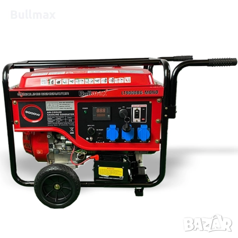  Бензинов монофазен генератор за ток за къща 9,5 KW BULLMAX + ATS кутия /автоматика/, преносим, снимка 4 - Генератори - 52569803