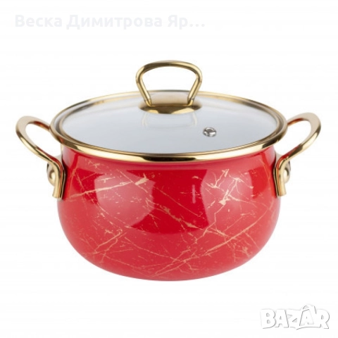 Тенджера Goldmann GM 8017-26R, 26x16см.\8.5л., Емайл, Индукция, Червена, снимка 8 - Съдове за готвене - 52793708