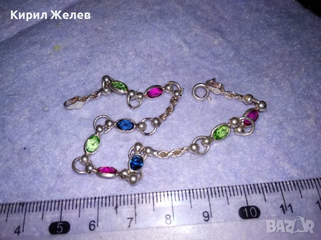 СКЪПОЦЕННА ПОСРЕБРЕНА ФИНА ФЕШЪН ГРИВНА от БЛАГОРОДНА СТОМАНА с ПЕЧАТ 925 и ФАСЕТИРАНИ КАМЪНИ 36151, снимка 6 - Гривни - 39521558