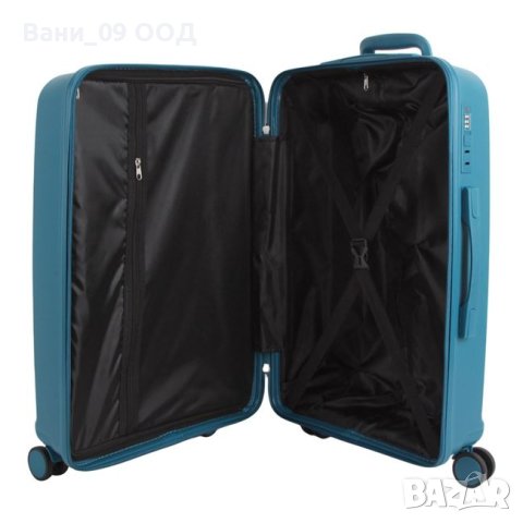 Луксозен куфар в цвят петрол , снимка 6 - Куфари - 43788241