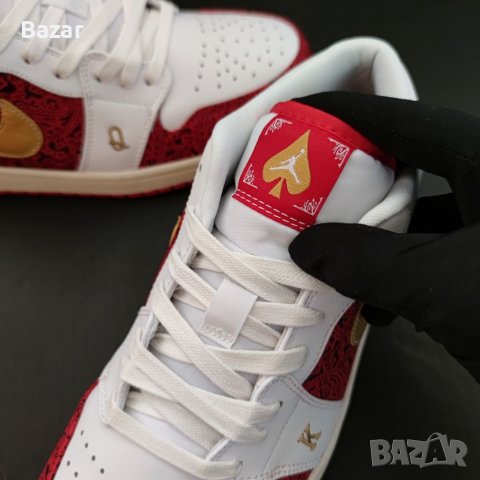 Nike Air Jordan 1 Low Spades Нови Мъжки Обувки Маратонки Размер 44 Номер Shoes, снимка 6 - Маратонки - 40173892