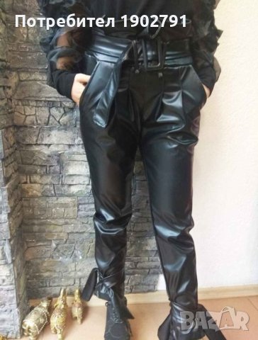 дамски кожен панталон, снимка 2 - Панталони - 43392493