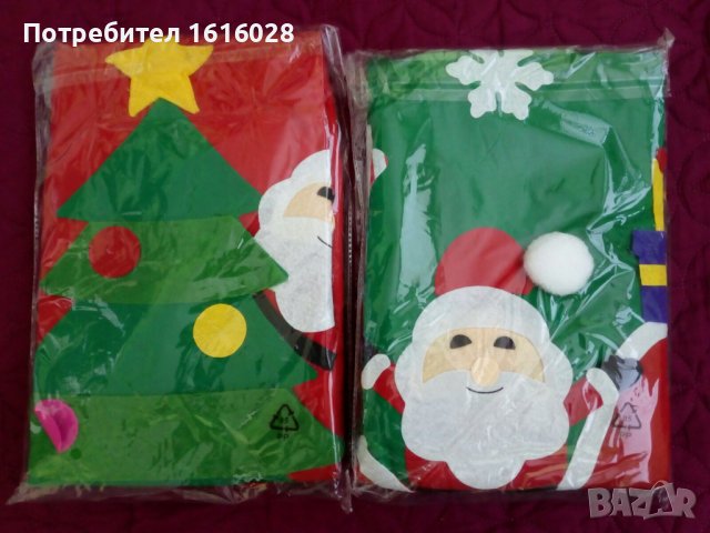 Нови големи Коледни чувалчета за подаръци.р. 60см./ 90 см., снимка 13 - Други - 38300481