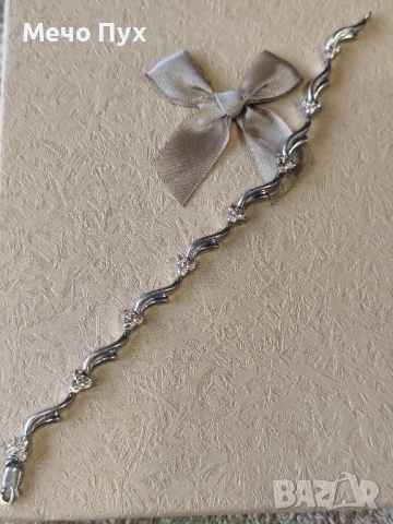 Сребърна гривна (335), снимка 6 - Гривни - 52456247
