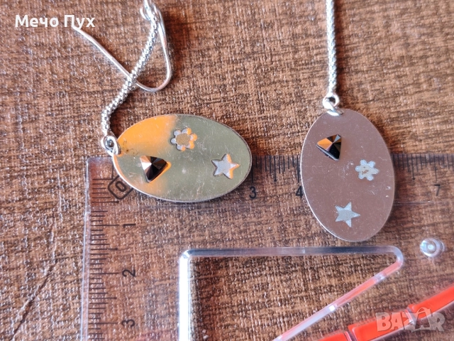 Сребърни висящи обеци (169), снимка 7 - Обеци - 51999088