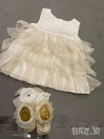 Нова рокля с чорапки и лента 3-6м, снимка 3 - Комплекти за бебе - 27998073