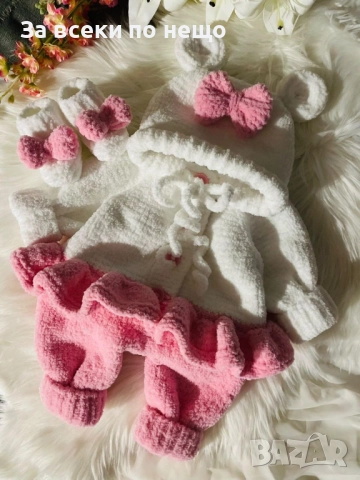 Гащеризонче в розово за момиченце Код S5, снимка 5 - Комплекти за бебе - 52393192