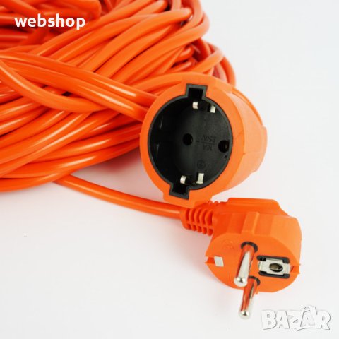 Удължител за контакт Шуко , дължина 10/20/30 метра, оранжев, 16A, 220v, снимка 6 - Други инструменти - 44025083