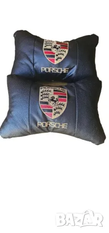 възглавнички за автомобил Porsche Порше бродирани Кожа 2 броя, снимка 2 - Аксесоари и консумативи - 50064478