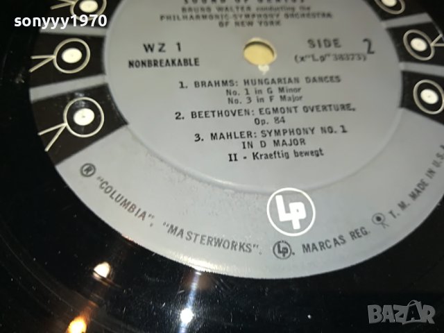 BRUNO WALTER-MADE IN USA-плоча ВНОС GERMANY 1704230859, снимка 7 - Грамофонни плочи - 40385563