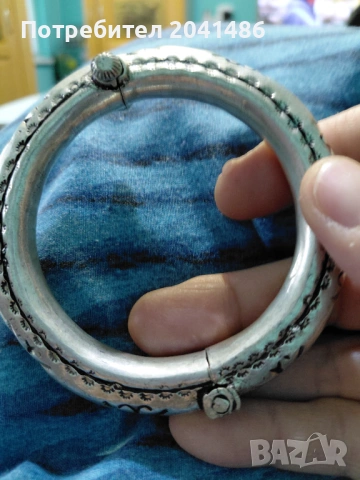 5 сребърни етнически гривни, снимка 9 - Гривни - 53219978
