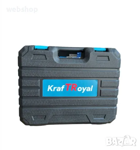 Комплект акумулаторен ъглошлайф KraftRoyal 36V 8,0 Ah + 2 батерии и зарядно в куфар, снимка 3 - Други инструменти - 47732929