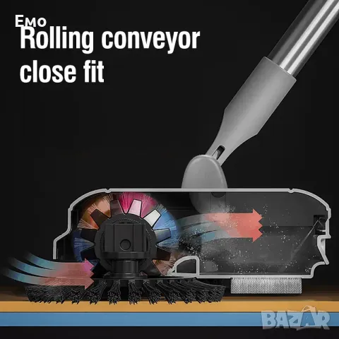 1бр. Автоматична метла - Pro 3-в-1 Ръчна метла с въртящ се конвейер, снимка 6 - Други - 48727405