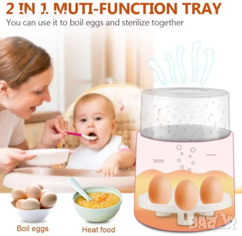 Стерилизатор на бебешки бутилки с LED дисплей, бързо загряване, таймер, снимка 3 - Стерилизатори - 49723856