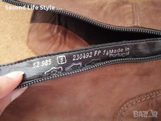 № 38 Gabor дамски боти естествена кожа в кафяв цвят, снимка 11 - Дамски ботуши - 52953698