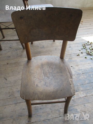 Столове  -4 дървени старинни и 2 метални-с дефекти  и подлежащи на ремонт, снимка 7 - Антикварни и старинни предмети - 34593711