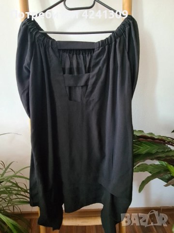 Екстравагантна черна блуза Sempre, снимка 2 - Блузи с дълъг ръкав и пуловери - 51491121