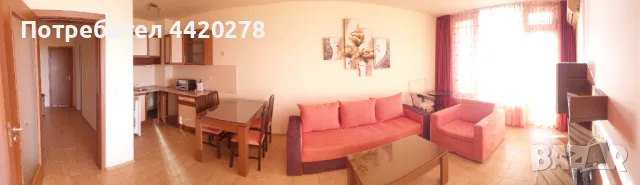 Единостаен апартамент с 2 тераси на първа линия в хотелски комплекс Аурелия в Равда. 